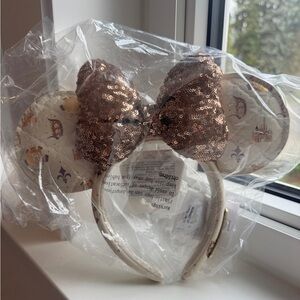 Disneyland 70th Sequin Bow Mouse Ears Headband